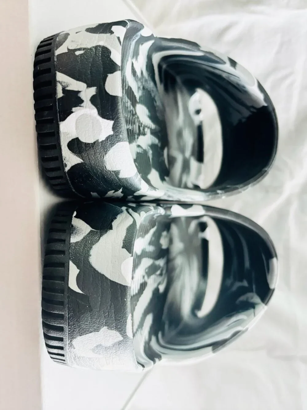 Nike Black White Marble Slide Sandals Comfort Pool Beach Men's 12